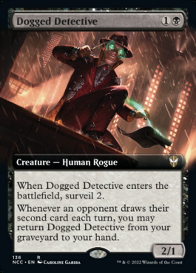 Dogged Detective (Extended Art) [Streets of New Capenna Commander] MTG Single Magic: The Gathering    | Red Claw Gaming