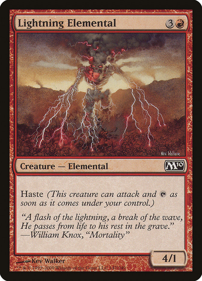 Lightning Elemental [Magic 2010] MTG Single Magic: The Gathering    | Red Claw Gaming