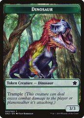 Dragon // Dinosaur Double-Sided Token [Game Night 2019 Tokens] MTG Single Magic: The Gathering    | Red Claw Gaming