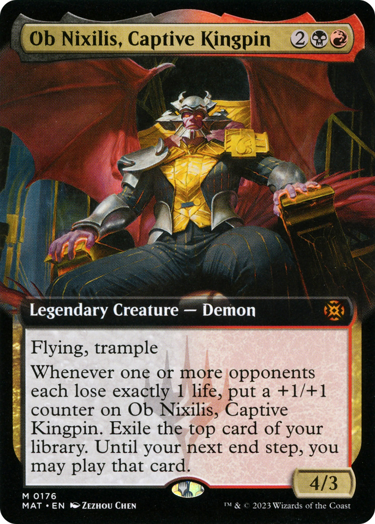 Ob Nixilis, Captive Kingpin (Extended Art) [March of the Machine: The Aftermath] MTG Single Magic: The Gathering    | Red Claw Gaming