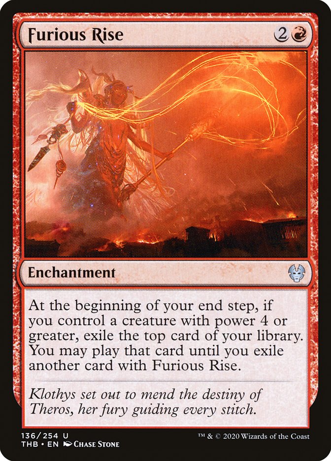 Furious Rise [Theros Beyond Death] MTG Single Magic: The Gathering    | Red Claw Gaming