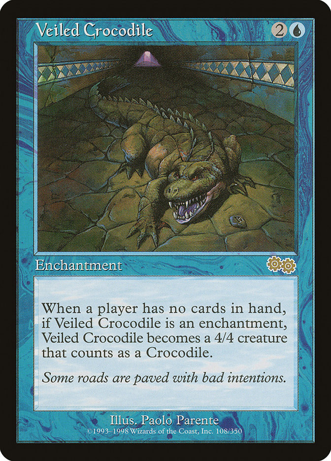 Veiled Crocodile [Urza's Saga] MTG Single Magic: The Gathering    | Red Claw Gaming