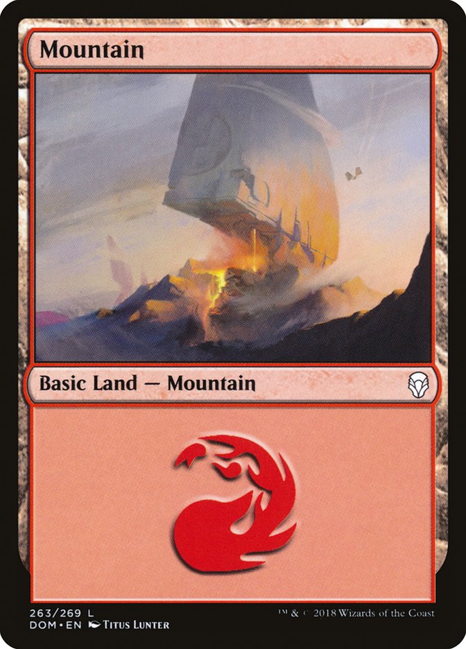 Mountain (263) [Dominaria] MTG Single Magic: The Gathering    | Red Claw Gaming