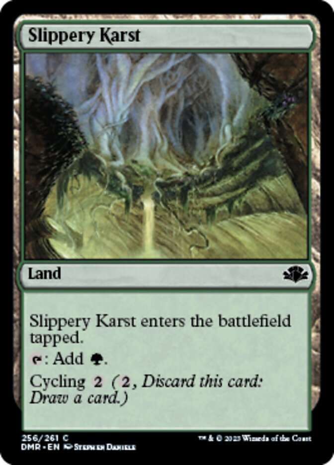 Slippery Karst [Dominaria Remastered] MTG Single Magic: The Gathering    | Red Claw Gaming