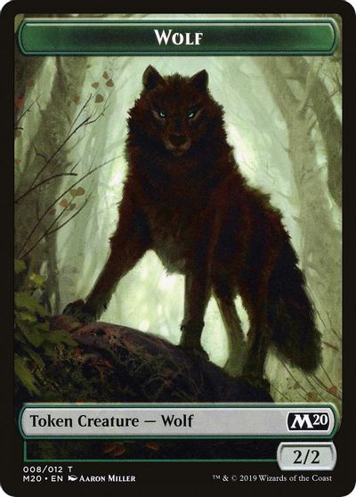 Wolf Double-Sided Token [Challenger Decks 2020 Tokens] MTG Single Magic: The Gathering    | Red Claw Gaming