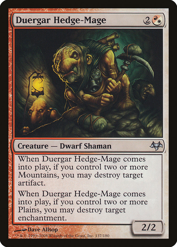 Duergar Hedge-Mage [Eventide] MTG Single Magic: The Gathering    | Red Claw Gaming