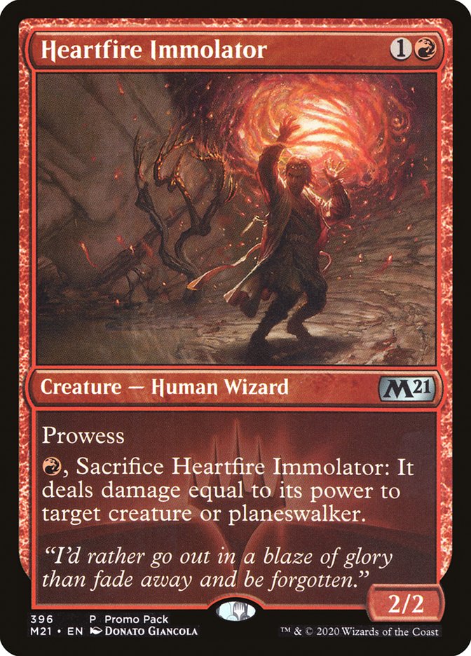 Heartfire Immolator (Promo Pack) [Core Set 2021 Promos] MTG Single Magic: The Gathering    | Red Claw Gaming