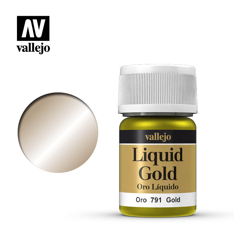 GOLD (ALCOHOL BASED) LIQUID GOLD - 35ML Vallejo Model Color Vallejo    | Red Claw Gaming