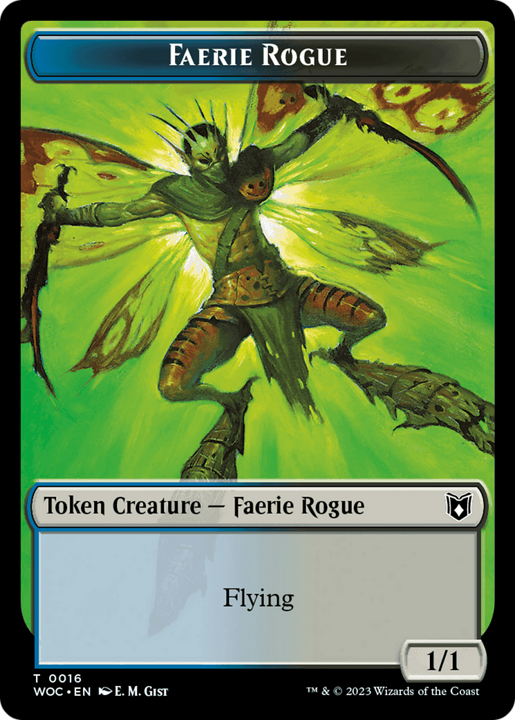 Faerie Rogue // Copy (0016) Double-Sided Token [Wilds of Eldraine Commander Tokens] MTG Single Magic: The Gathering    | Red Claw Gaming
