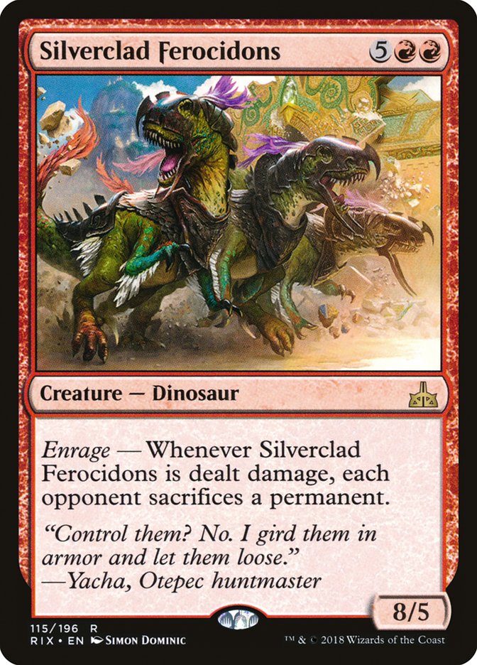 Silverclad Ferocidons [Rivals of Ixalan] MTG Single Magic: The Gathering    | Red Claw Gaming