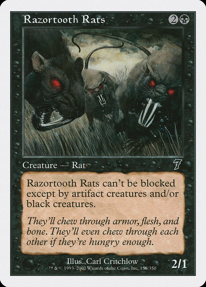 Razortooth Rats [Seventh Edition] MTG Single Magic: The Gathering    | Red Claw Gaming