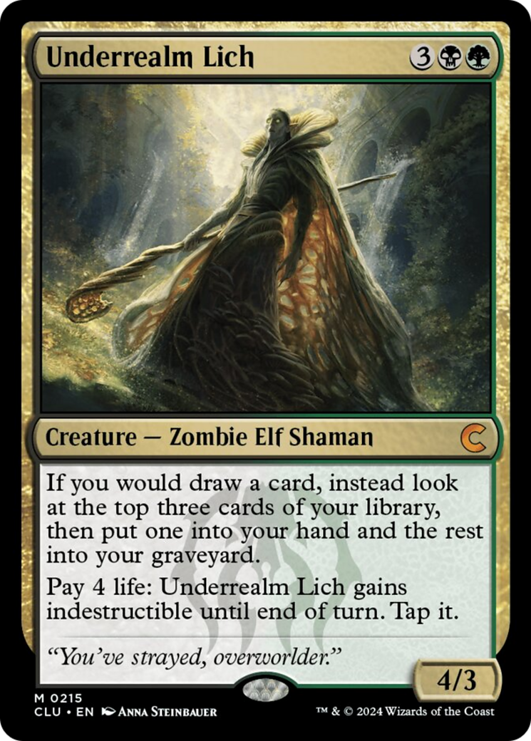 Underrealm Lich [Ravnica: Clue Edition] MTG Single Magic: The Gathering    | Red Claw Gaming