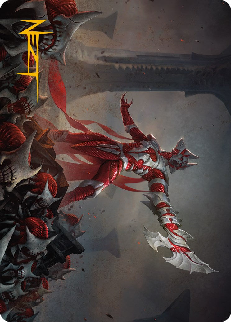 Mite Overseer Art Card (Gold-Stamped Signature) [Phyrexia: All Will Be One Art Series] MTG Single Magic: The Gathering    | Red Claw Gaming