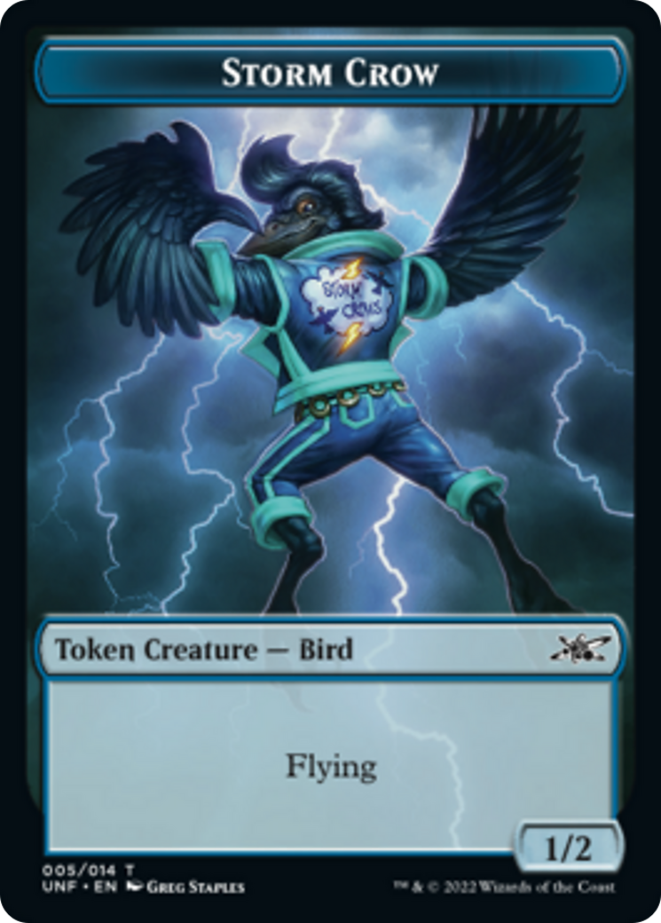 Zombie Employee // Storm Crow Double-Sided Token [Unfinity Tokens] MTG Single Magic: The Gathering    | Red Claw Gaming