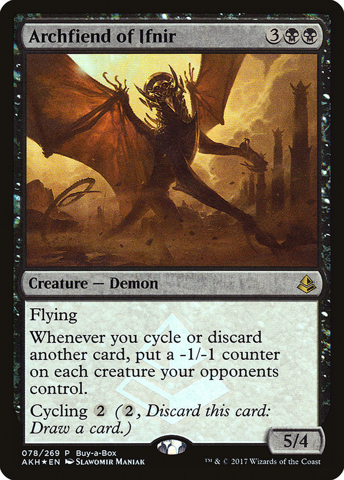 Archfiend of Ifnir (Buy-A-Box) [Amonkhet Promos] MTG Single Magic: The Gathering    | Red Claw Gaming