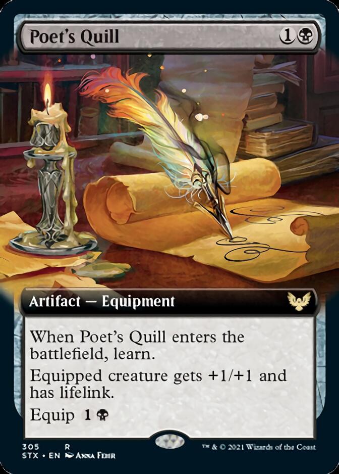 Poet's Quill (Extended Art) [Strixhaven: School of Mages] MTG Single Magic: The Gathering    | Red Claw Gaming