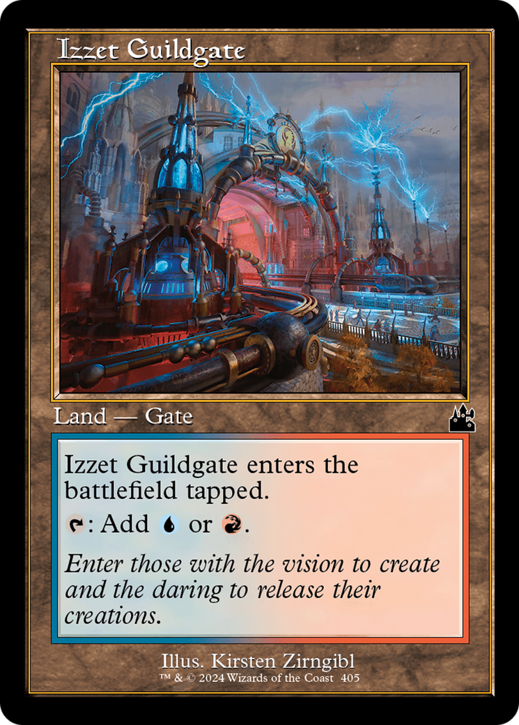 Izzet Guildgate (Retro Frame) [Ravnica Remastered] MTG Single Magic: The Gathering    | Red Claw Gaming