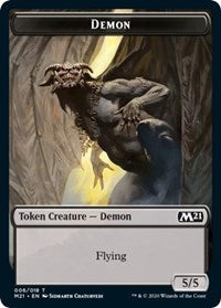 Demon // Soldier Double-Sided Token [Core Set 2021 Tokens] MTG Single Magic: The Gathering    | Red Claw Gaming