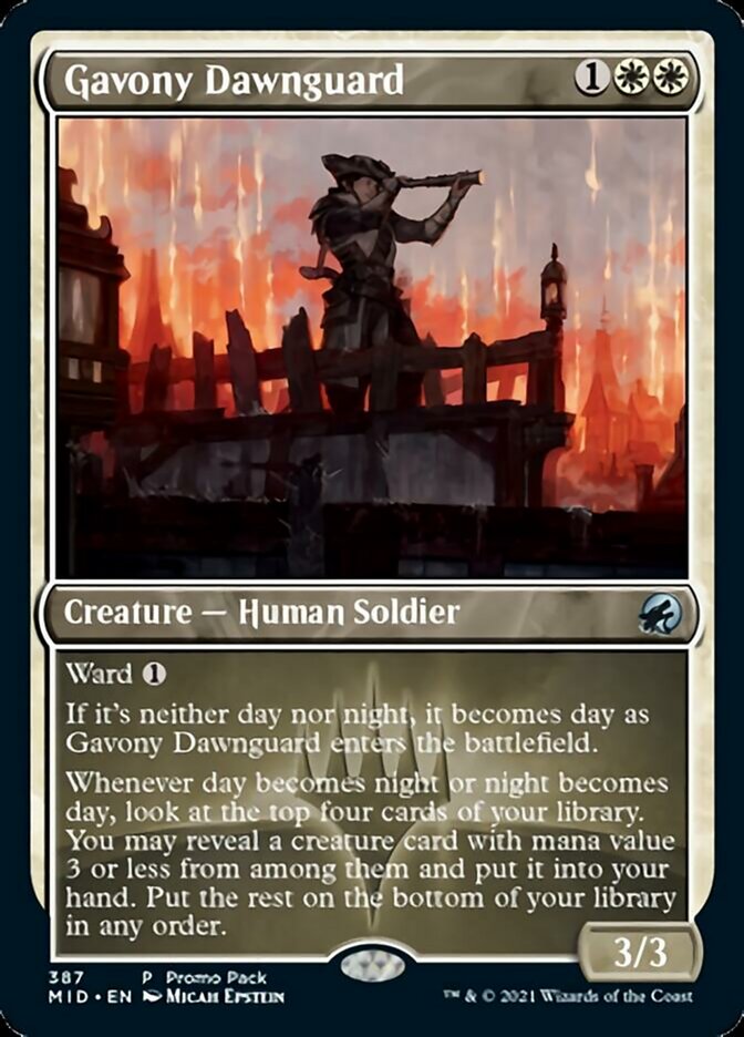 Gavony Dawnguard (Promo Pack) [Innistrad: Midnight Hunt Promos] MTG Single Magic: The Gathering    | Red Claw Gaming