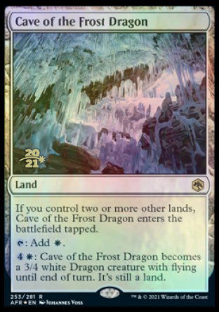 Cave of the Frost Dragon [Dungeons & Dragons: Adventures in the Forgotten Realms Prerelease Promos] MTG Single Magic: The Gathering    | Red Claw Gaming