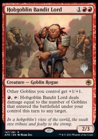 Hobgoblin Bandit Lord (Promo Pack) [Dungeons & Dragons: Adventures in the Forgotten Realms Promos] MTG Single Magic: The Gathering    | Red Claw Gaming
