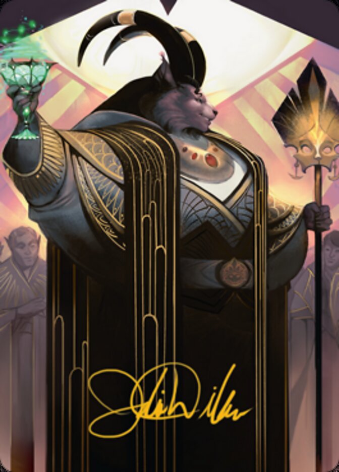 Jetmir, Nexus of Revels 2 Art Card (Gold-Stamped Signature) [Streets of New Capenna Art Series] MTG Single Magic: The Gathering    | Red Claw Gaming