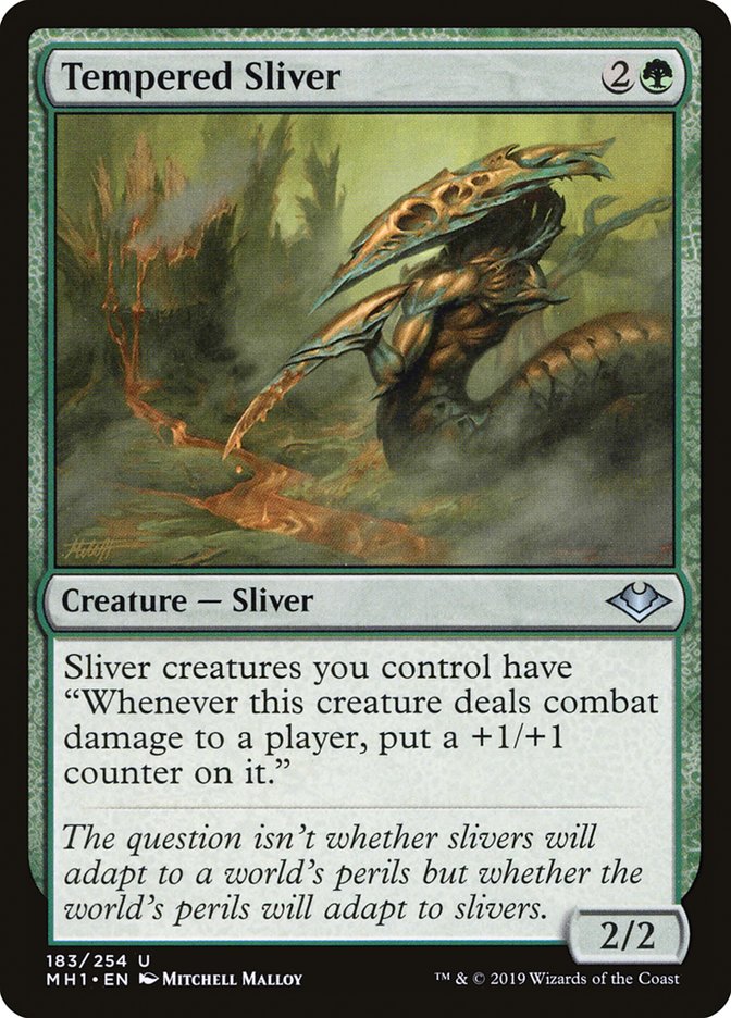 Tempered Sliver [Modern Horizons] MTG Single Magic: The Gathering    | Red Claw Gaming