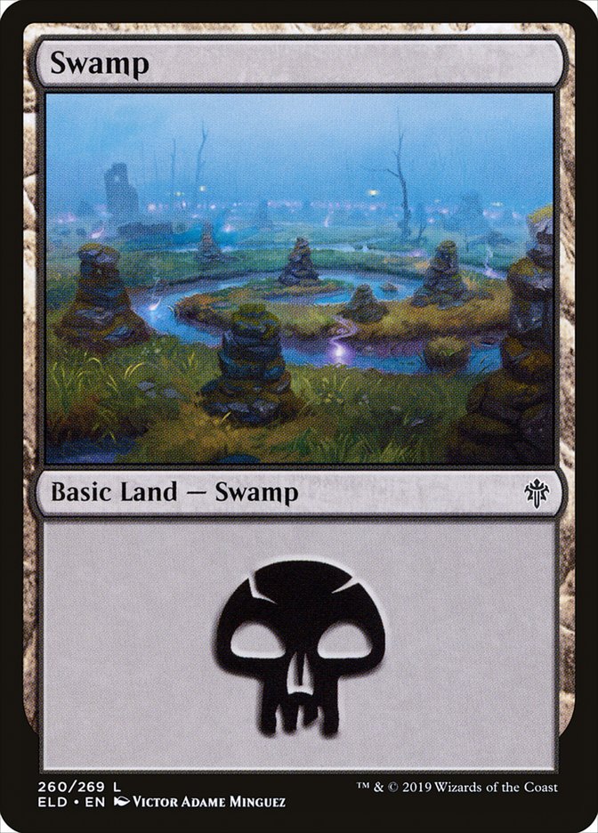 Swamp (260) [Throne of Eldraine] MTG Single Magic: The Gathering    | Red Claw Gaming