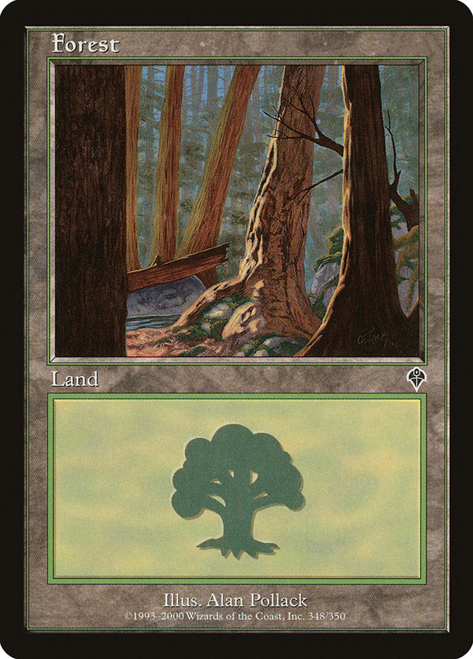 Forest (348) [Invasion] MTG Single Magic: The Gathering    | Red Claw Gaming