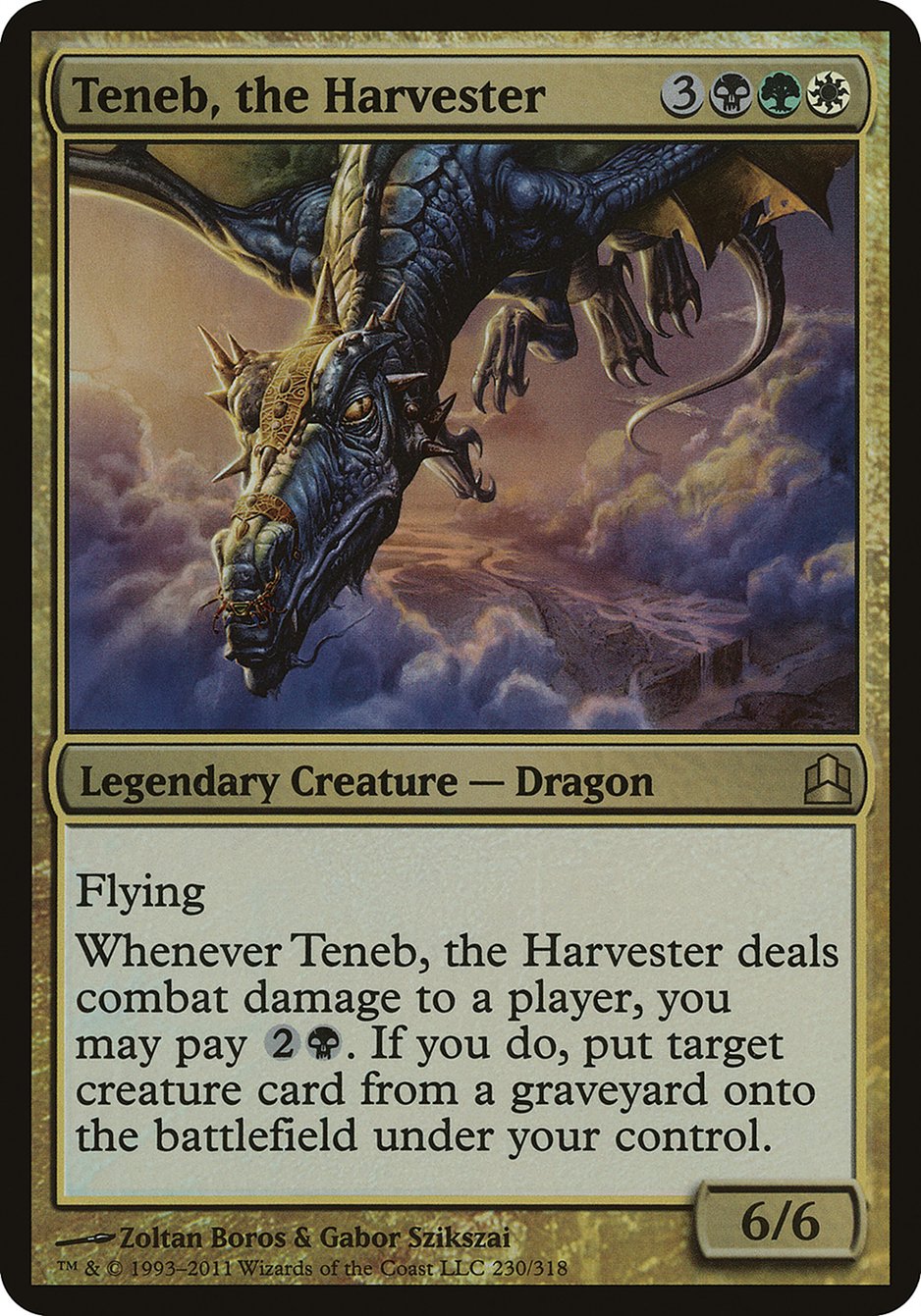 Teneb, the Harvester (Oversized) [Commander 2011 Oversized] MTG Single Magic: The Gathering    | Red Claw Gaming