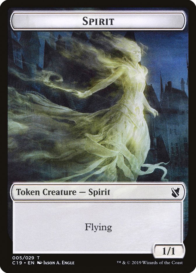 Spirit Token [Commander 2019 Tokens] MTG Single Magic: The Gathering    | Red Claw Gaming