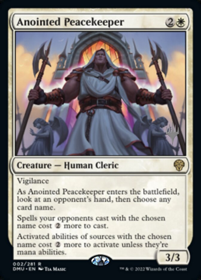 Anointed Peacekeeper (Promo Pack) [Dominaria United Promos] MTG Single Magic: The Gathering    | Red Claw Gaming