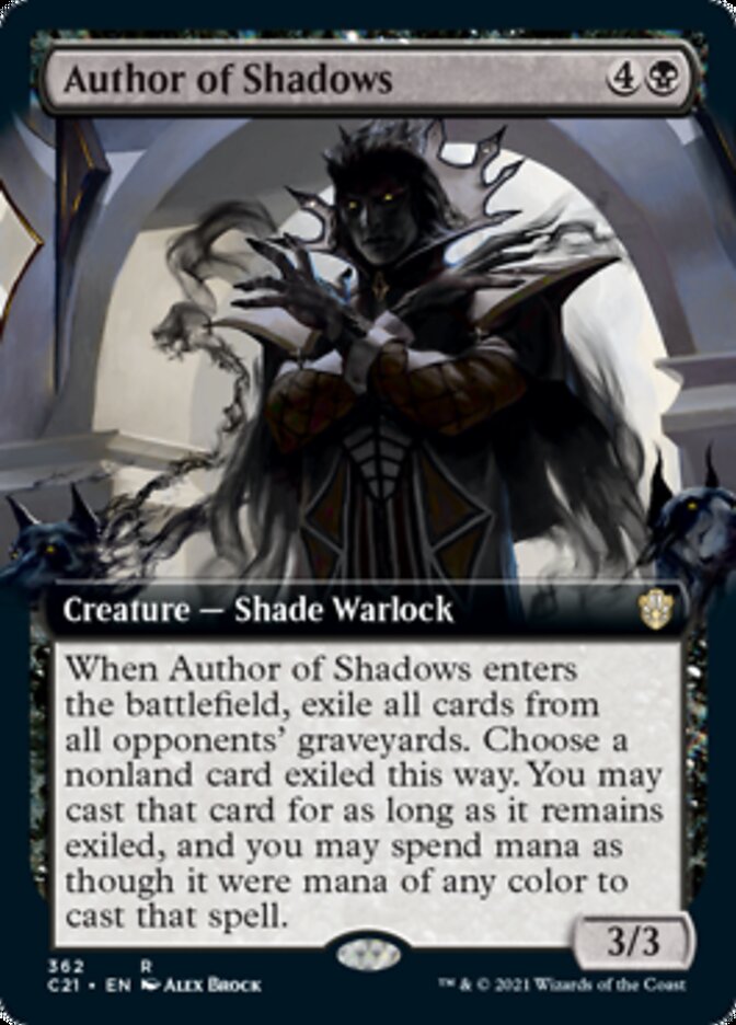 Author of Shadows (Extended Art) [Commander 2021] MTG Single Magic: The Gathering    | Red Claw Gaming