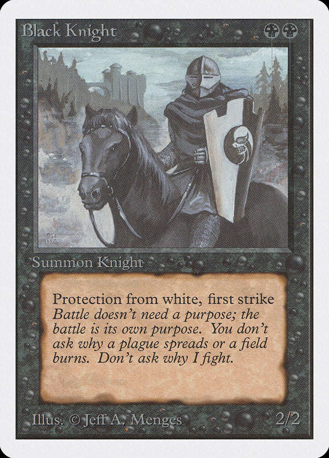 Black Knight [Unlimited Edition] MTG Single Magic: The Gathering    | Red Claw Gaming
