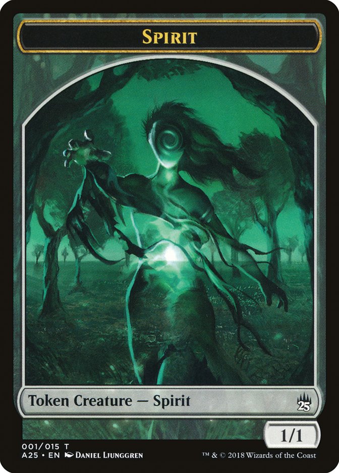 Spirit Token (001/015) [Masters 25 Tokens] MTG Single Magic: The Gathering    | Red Claw Gaming