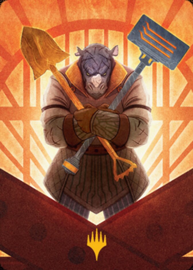 Mr. Orfeo, the Boulder Art Card (Gold-Stamped Signature) [Streets of New Capenna Art Series] MTG Single Magic: The Gathering    | Red Claw Gaming