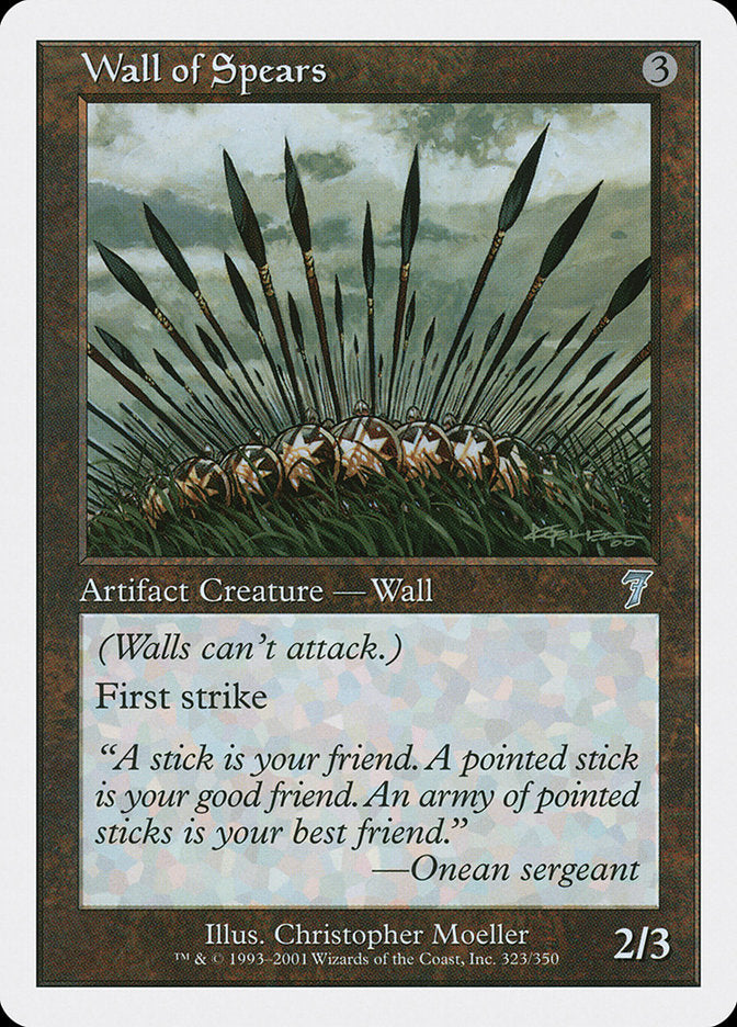 Wall of Spears [Seventh Edition] MTG Single Magic: The Gathering    | Red Claw Gaming