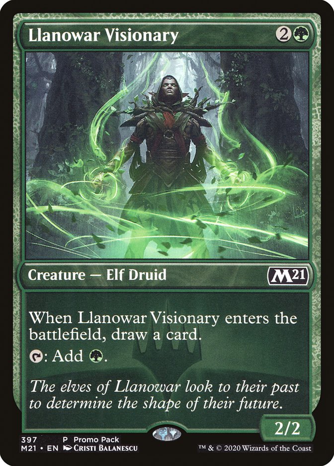 Llanowar Visionary (Promo Pack) [Core Set 2021 Promos] MTG Single Magic: The Gathering    | Red Claw Gaming