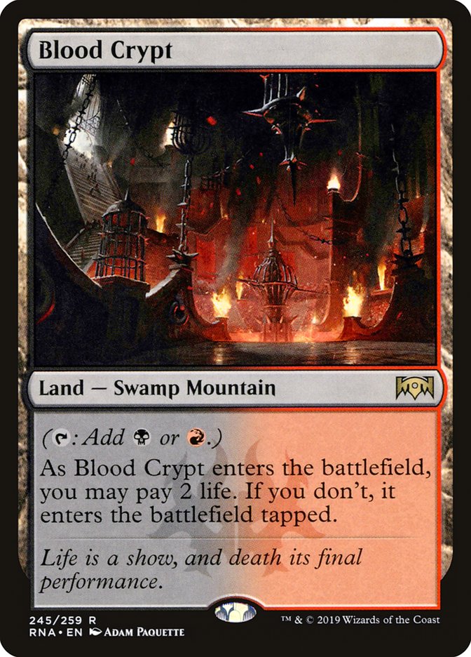 Blood Crypt [Ravnica Allegiance] MTG Single Magic: The Gathering    | Red Claw Gaming