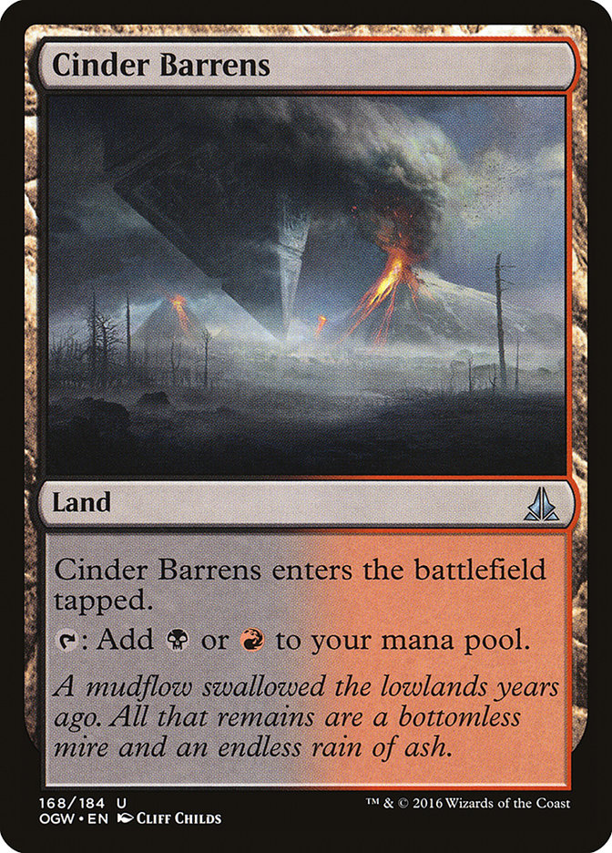Cinder Barrens [Oath of the Gatewatch] MTG Single Magic: The Gathering    | Red Claw Gaming