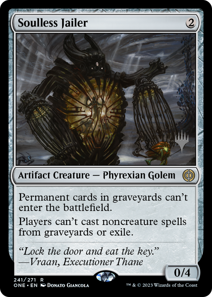Soulless Jailer (Promo Pack) [Phyrexia: All Will Be One Promos] MTG Single Magic: The Gathering    | Red Claw Gaming