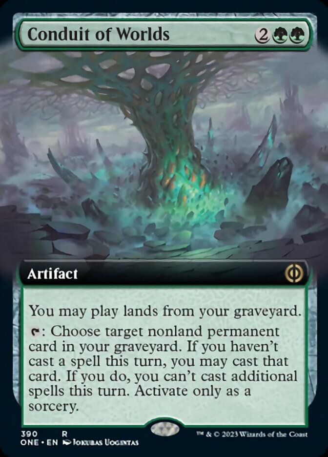 Conduit of Worlds (Extended Art) [Phyrexia: All Will Be One] MTG Single Magic: The Gathering    | Red Claw Gaming