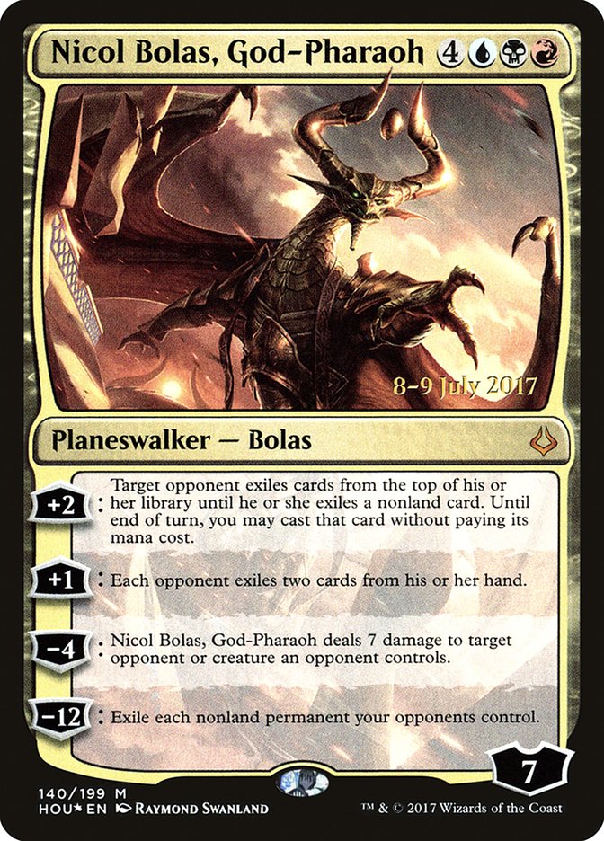 Nicol Bolas, God-Pharaoh [Hour of Devastation Prerelease Promos] MTG Single Magic: The Gathering    | Red Claw Gaming