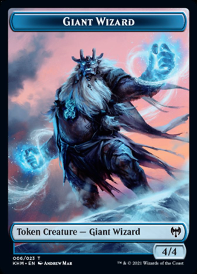 Giant Wizard Token [Kaldheim Tokens] MTG Single Magic: The Gathering    | Red Claw Gaming