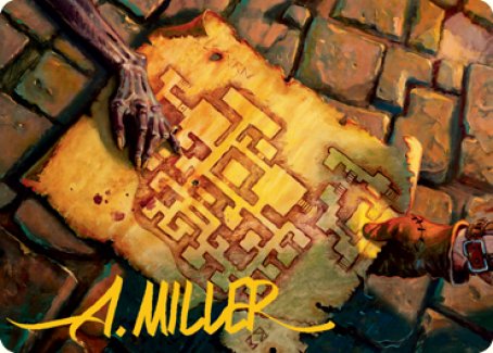 Dungeon Map Art Card (Gold-Stamped Signature) [Dungeons & Dragons: Adventures in the Forgotten Realms Art Series] MTG Single Magic: The Gathering    | Red Claw Gaming