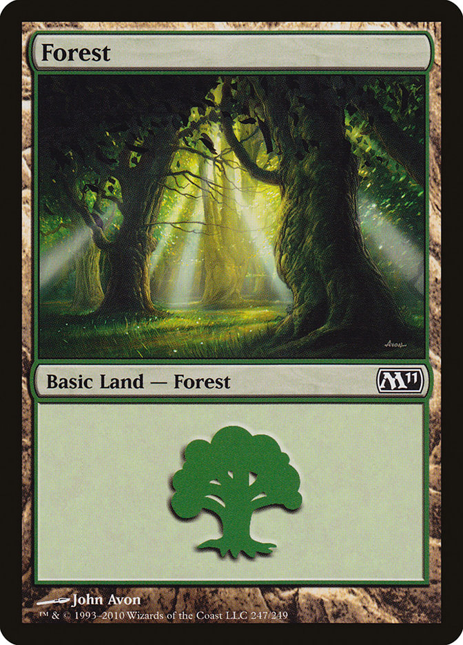 Forest (247) [Magic 2011] MTG Single Magic: The Gathering    | Red Claw Gaming