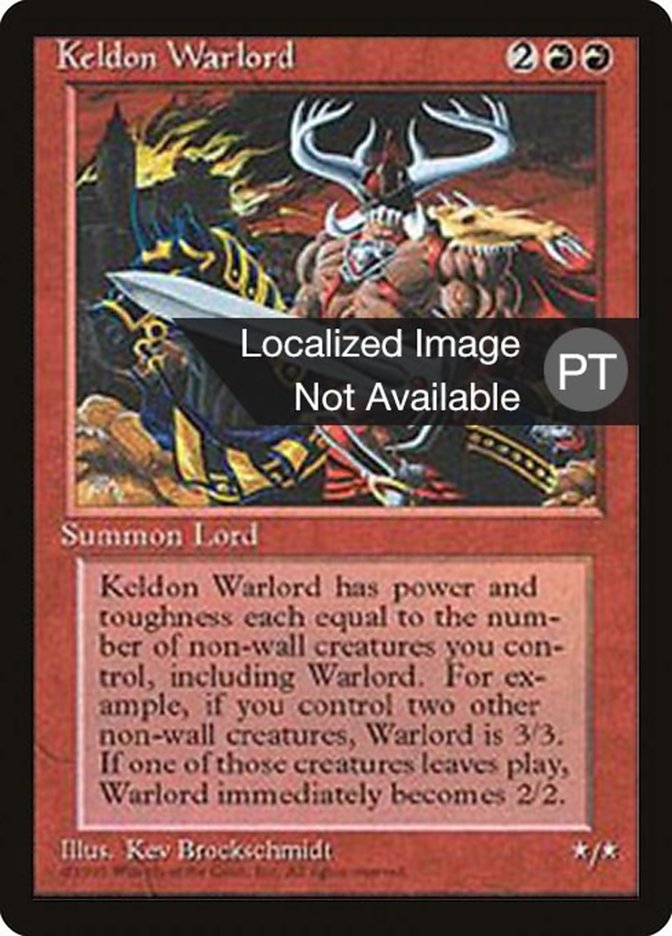 Keldon Warlord [Fourth Edition (Foreign Black Border)] MTG Single Magic: The Gathering    | Red Claw Gaming
