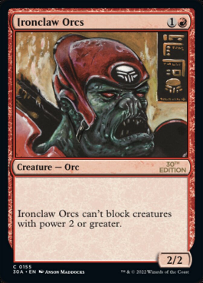 Ironclaw Orcs [30th Anniversary Edition] MTG Single Magic: The Gathering    | Red Claw Gaming