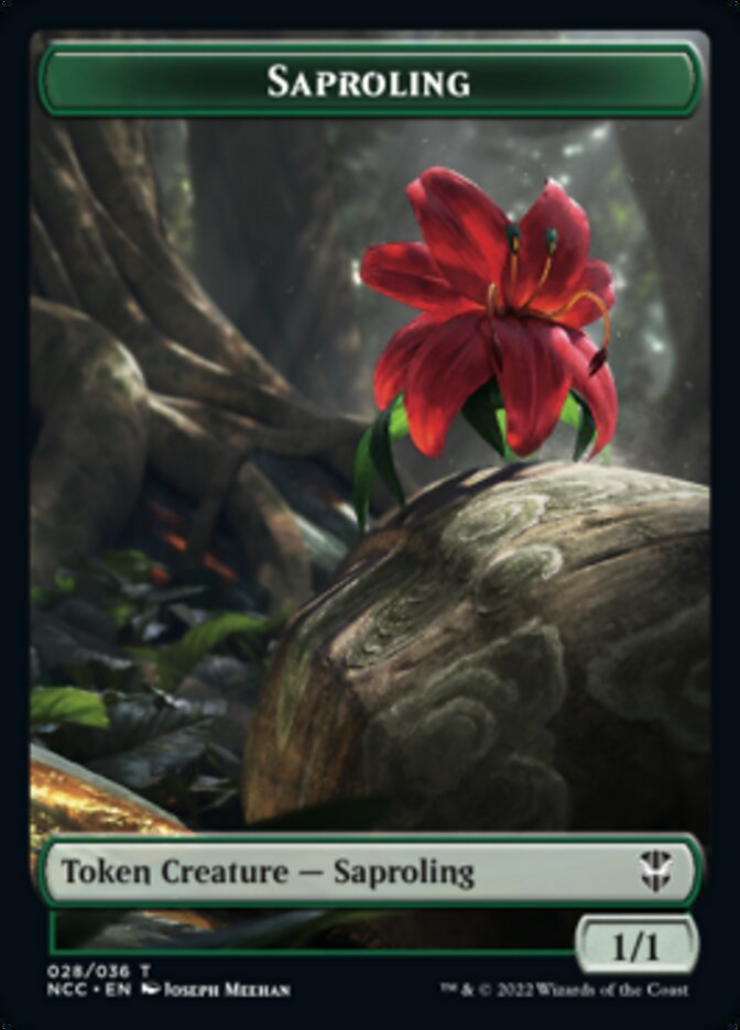 Beast // Saproling Double-Sided Token [Streets of New Capenna Commander Tokens] MTG Single Magic: The Gathering    | Red Claw Gaming
