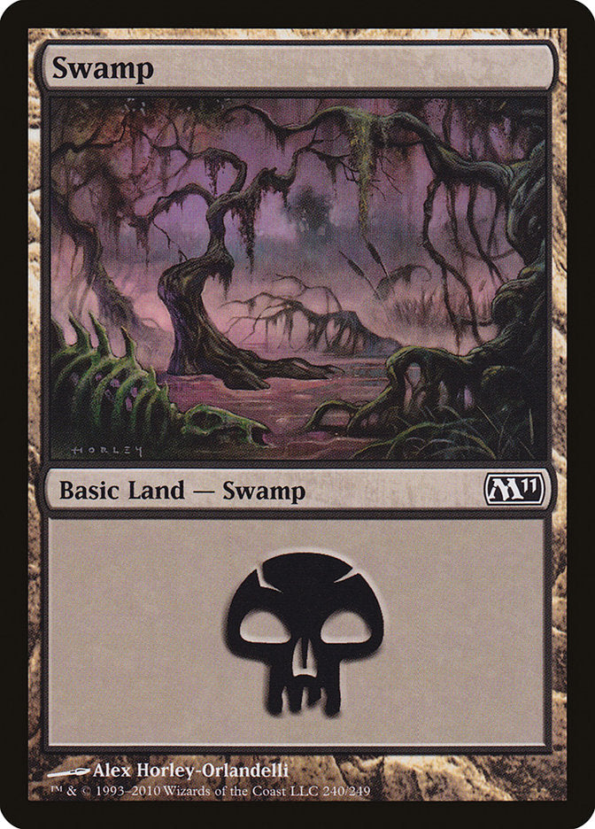 Swamp (240) [Magic 2011] MTG Single Magic: The Gathering    | Red Claw Gaming